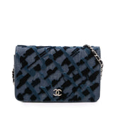 Denim and Velvet Wallet On Chain